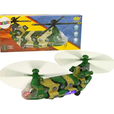 Lean Toys Helikopter Wojskowy Ogromne Skrzydła Światła Dźwięk Moro + Naklejki Wojskowe Lean Toys Helikopter Wojskowy Ogromne Skrzydła Światła Dźwięk Moro + Naklejki Wojskowe