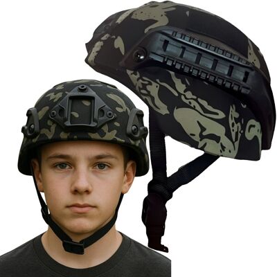 Hopki KASK WOJSKOWY HEŁM MILITARNY TAKTYCZNY DLA DZIECI STRÓJ ŻOŁNIERZA SURVIVAL Hopki KASK WOJSKOWY HEŁM MILITARNY TAKTYCZNY DLA DZIECI STRÓJ ŻOŁNIERZA SURVIVAL