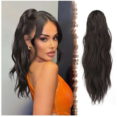 Inny producent Koński ogon klips doczepiane Treska Peruka damska Długi 50cm Czarny brąz Inny producent Koński ogon klips doczepiane Treska Peruka damska Długi 50cm Czarny brąz