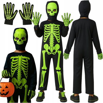 Labello Kostium Kościotrupa Świecący W Ciemności Strój Zombie Halloween Rozmiar L Labello Kostium Kościotrupa Świecący W Ciemności Strój Zombie Halloween Rozmiar L