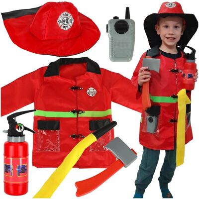 ikonka Strój Karnawałowy Kostium Przebranie Strażak Walkie-Talkie 3-8 Lat Zestaw ikonka Strój Karnawałowy Kostium Przebranie Strażak Walkie-Talkie 3-8 Lat Zestaw