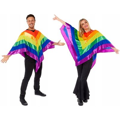 AMSCAN Kostium Tęczowe Poncho, roz. uniwersalny AMSCAN Kostium Tęczowe Poncho, roz. uniwersalny