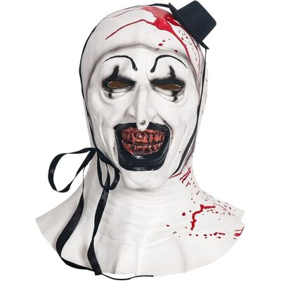 Bezmarkowe LATEKSOWA NA MASKA TWARZ TERRIFIER ART THE CLOWN KLAUN HALLOWEEN KAPELUSIK Bezmarkowe LATEKSOWA NA MASKA TWARZ TERRIFIER ART THE CLOWN KLAUN HALLOWEEN KAPELUSIK