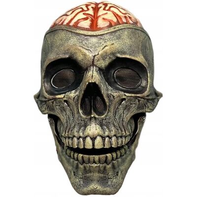 Bezmarkowe MASKA CZASZKA HALLOWEEN ruchoma szczęka mózg straszna kostium lateksowa Bezmarkowe MASKA CZASZKA HALLOWEEN ruchoma szczęka mózg straszna kostium lateksowa