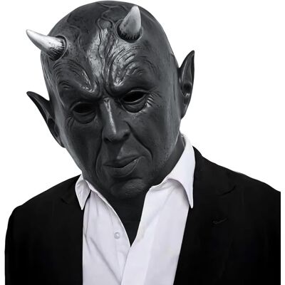Inny producent Maska Diabła na Halloween Realistyczna Lateksowa z Rogami Czarna Inny producent Maska Diabła na Halloween Realistyczna Lateksowa z Rogami Czarna