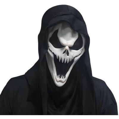 Inny producent Maska Ghostface Lateksowa z Kapturem Przebranie Halloween Krzyk Cosplay Inny producent Maska Ghostface Lateksowa z Kapturem Przebranie Halloween Krzyk Cosplay