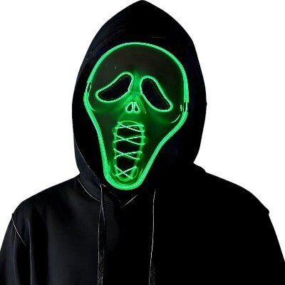 Inny producent Maska Halloween Led Ghost Scream Świecąca Straszna Krzyk Ghostface One Size Inny producent Maska Halloween Led Ghost Scream Świecąca Straszna Krzyk Ghostface One Size
