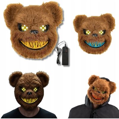 Inny producent Maska Horror LED Pluszowy Niedźwiedź Krwawy Strój na Halloween Inny producent Maska Horror LED Pluszowy Niedźwiedź Krwawy Strój na Halloween