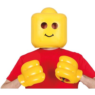ABC Maska I Rękawice Ludzika Lego Żółty Strój Dodatki ABC Maska I Rękawice Ludzika Lego Żółty Strój Dodatki