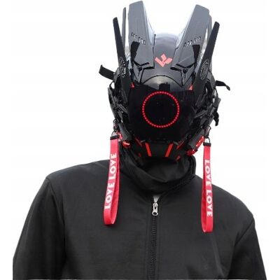 Inny producent MASKA KASK PUNK FUTURYSTYCZNA ŚWIATŁA LED HALLOWEEN IMPREZA AKCESORIA Inny producent MASKA KASK PUNK FUTURYSTYCZNA ŚWIATŁA LED HALLOWEEN IMPREZA AKCESORIA
