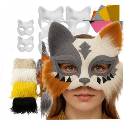 nieznany producent MASKA NA TWARZ DO MALOWANIA DIY KARNAWAŁ BAL HALLOWEEN COSPLAY WYKLEJANA nieznany producent MASKA NA TWARZ DO MALOWANIA DIY KARNAWAŁ BAL HALLOWEEN COSPLAY WYKLEJANA