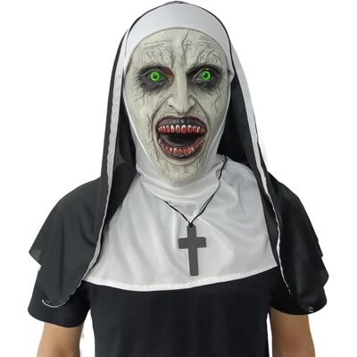 Inny producent Maska Zakonnicy Zakonnica Siostra Horror Halloween Lateksowa Kaptur Cosplay Inny producent Maska Zakonnicy Zakonnica Siostra Horror Halloween Lateksowa Kaptur Cosplay