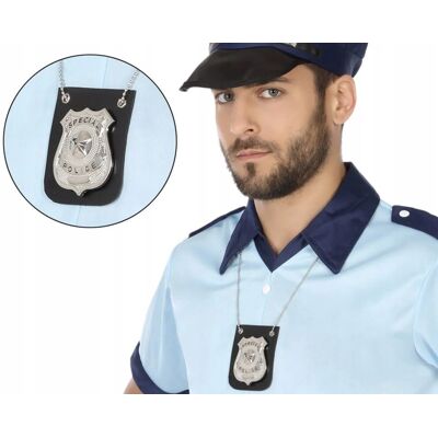Atosa Metalowa Odznaka Policjanta Śledczego Na Łańcuszku Atosa Metalowa Odznaka Policjanta Śledczego Na Łańcuszku