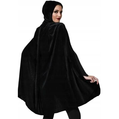 Atosa Peleryna Czarna Z Kapturem 100Cm Strój Czarodziej Atosa Peleryna Czarna Z Kapturem 100Cm Strój Czarodziej