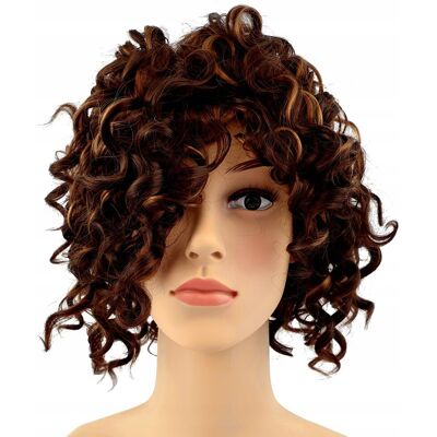 DKM PERUKA AFRO LOKI KRĘCONE COSPLAY GLAM ROCK BRĄZ DKM PERUKA AFRO LOKI KRĘCONE COSPLAY GLAM ROCK BRĄZ