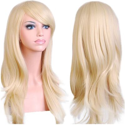 Luvu Peruka blond cosplay grzywka anime przebranie Luvu Peruka blond cosplay grzywka anime przebranie