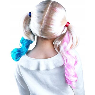 Inny producent Peruka Blond z Różowym i Niebieskim Kucykiem Harley Quinn Inny producent Peruka Blond z Różowym i Niebieskim Kucykiem Harley Quinn