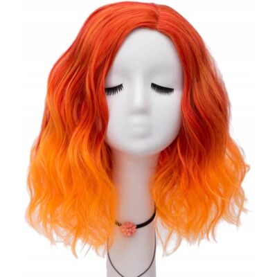 DKM Peruka cosplay 40 cm bob glam rock czerwony-pom DKM Peruka cosplay 40 cm bob glam rock czerwony-pom