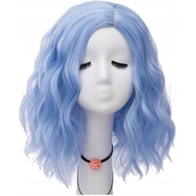 DKM Peruka cosplay 40 cm bob glam rock jasny niebieski DKM Peruka cosplay 40 cm bob glam rock jasny niebieski