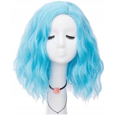 DKM Peruka cosplay 40 cm bob glam rock niebieski neo DKM Peruka cosplay 40 cm bob glam rock niebieski neo