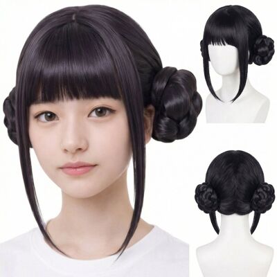 del-sol Peruka cosplay czarna KPOP styl anime del-sol Peruka cosplay czarna KPOP styl anime