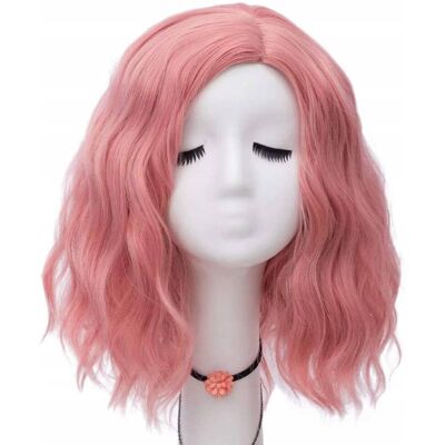 Luvu Peruka cosplay różowa anime krótka Luvu Peruka cosplay różowa anime krótka