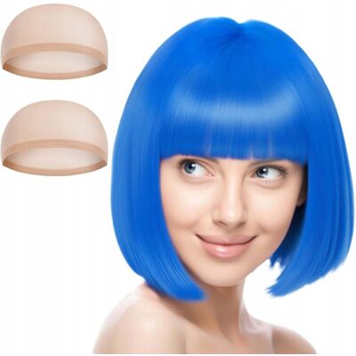 Inny producent PERUKA DAMSKA NIEBIESKA PRZEBRANIE AKCESORIA DAMSKIE KOSTIUM BAL HALLOWEEN Inny producent PERUKA DAMSKA NIEBIESKA PRZEBRANIE AKCESORIA DAMSKIE KOSTIUM BAL HALLOWEEN