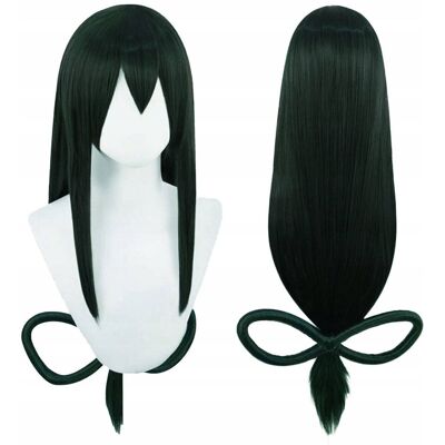Luvu Peruka długa zielona prosta Asui Tsuyu cosplay Luvu Peruka długa zielona prosta Asui Tsuyu cosplay