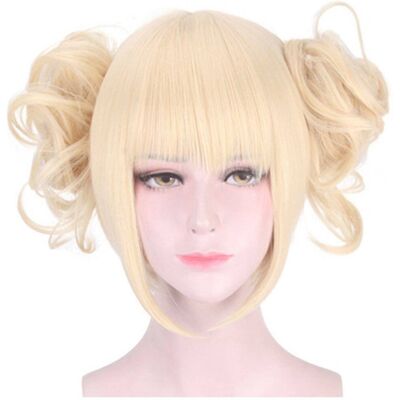 Luvu Peruka krótka blond Himiko Toga cosplay Luvu Peruka krótka blond Himiko Toga cosplay