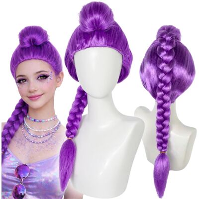 Hopki Peruka Rumi Włosy Łowczynie Demonów Demon Hunter Kpop Wig Na Karnawał 70Cm Hopki Peruka Rumi Włosy Łowczynie Demonów Demon Hunter Kpop Wig Na Karnawał 70Cm