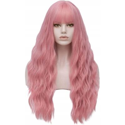 Inny producent PERUKA WŁOSY DŁUGIE RÓŻOWE KRĘCONE Z GRZYWKĄ KOSTIUM ANIME COSPLAY 70CM Inny producent PERUKA WŁOSY DŁUGIE RÓŻOWE KRĘCONE Z GRZYWKĄ KOSTIUM ANIME COSPLAY 70CM