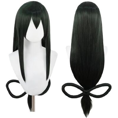Hopki Peruka Włosy Tsuyu Asui Academia Anime Cosplay Hopki Peruka Włosy Tsuyu Asui Academia Anime Cosplay