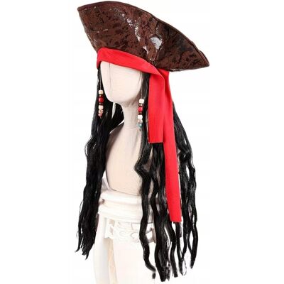 Inny producent Peruka z Kapeluszem Pirat Jack Sparrow Cosplay Piraci z Karaibów Halloween Inny producent Peruka z Kapeluszem Pirat Jack Sparrow Cosplay Piraci z Karaibów Halloween