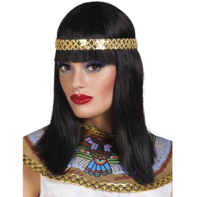 GODAN Peruka z opaską, Cleopatra, czarna GODAN Peruka z opaską, Cleopatra, czarna