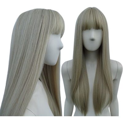 Wonderlandia Peruka Z Prostą Grzywką Platynowy Zimny Blond Barbie Cosplay Termoodporna Wonderlandia Peruka Z Prostą Grzywką Platynowy Zimny Blond Barbie Cosplay Termoodporna