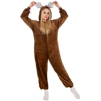 Springos Piżama Jednoczęściowa Kigurumi Damska Kombinezon Renifer Rozmiar M Springos Piżama Jednoczęściowa Kigurumi Damska Kombinezon Renifer Rozmiar M