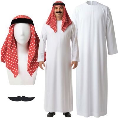 Zolta Przebranie Araba Szejka Strój Arabski Dorosłych Kostium Sułtan Halloween L Zolta Przebranie Araba Szejka Strój Arabski Dorosłych Kostium Sułtan Halloween L