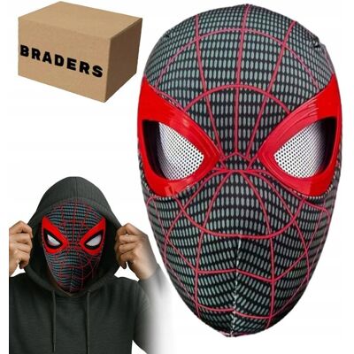 Spiderman Maska Ruchome Oczy Interaktywna Cosplay Karnawał Człowiek Pająk BRADERS Spiderman Maska Ruchome Oczy Interaktywna Cosplay Karnawał Człowiek Pająk BRADERS