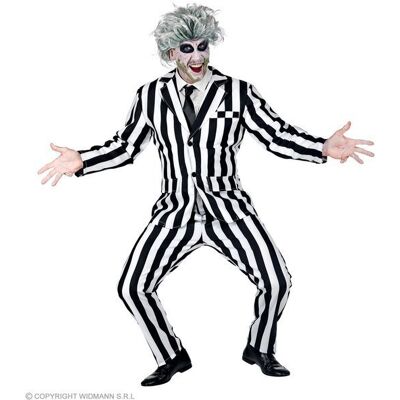 e-Carnavalskleding.nl - Zwart-wit gestreept kostuum - Black and White - Striped - XL - Costume e-Carnavalskleding.nl - Zwart-wit gestreept kostuum - Black and White - Striped - XL - Costume