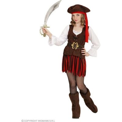 Widmann Strój dla dzieci, piratka w paski, rozmiar 140 Widmann Strój dla dzieci, piratka w paski, rozmiar 140