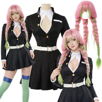 Hopki STRÓJ KANROJI MITSURI DEMON SLAYER WOJOWNICZKA PERUKA COSPLAY XS 152 158 CM Hopki STRÓJ KANROJI MITSURI DEMON SLAYER WOJOWNICZKA PERUKA COSPLAY XS 152 158 CM