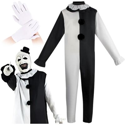 Labello Strój Klauna Kostium Arlekin Halloween Karnawał Bal Zestaw Czarno-Biały Xl Labello Strój Klauna Kostium Arlekin Halloween Karnawał Bal Zestaw Czarno-Biały Xl