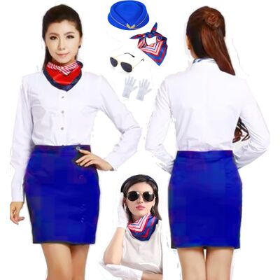 ALTERA STRÓJ KOSTIUM POLSKA STEWARDESSA LOT -UNIFORM Z AKCESORIAMI od 130 do 150cm 8elem ALTERA STRÓJ KOSTIUM POLSKA STEWARDESSA LOT -UNIFORM Z AKCESORIAMI od 130 do 150cm 8elem