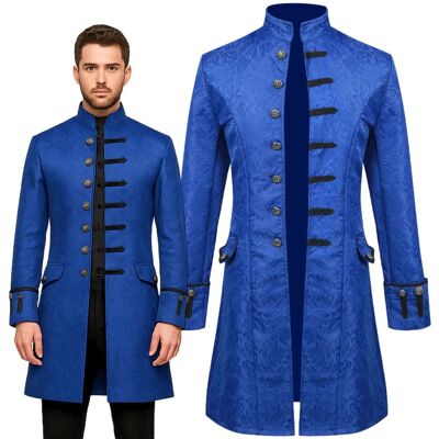 Hopki Strój Kostium Przebranie Frak Vintage Książę Arystokrata Sędzia Barok Cosplay Niebieski 176 / 182 Cm 3Xl / 4Xl Hopki Strój Kostium Przebranie Frak Vintage Książę Arystokrata Sędzia Barok Cosplay Niebieski 176 / 182 Cm 3Xl / 4Xl