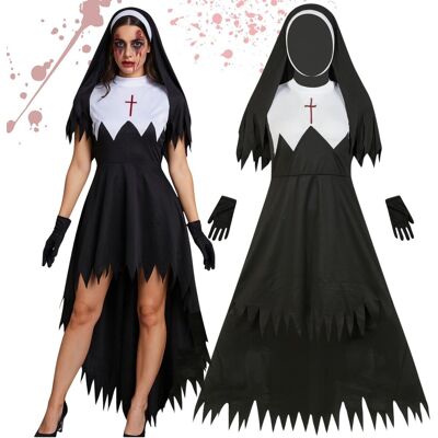 Hopki Strój Kostium Zakonnicy Przebranie Siostra Zakonna Na Halloween S / M 164 / 170 Hopki Strój Kostium Zakonnicy Przebranie Siostra Zakonna Na Halloween S / M 164 / 170