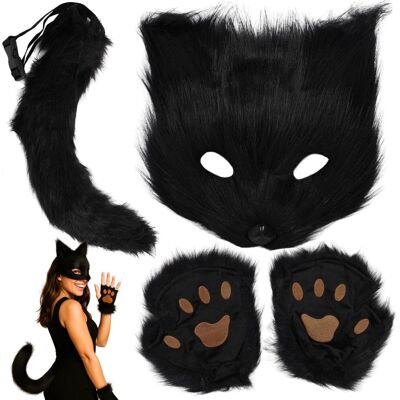 Hopki Strój Lisa Wilka Kota Furry Therian Ogon Maska Łapki Cosplay Sztuczne Futro Hopki Strój Lisa Wilka Kota Furry Therian Ogon Maska Łapki Cosplay Sztuczne Futro