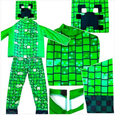 WKS STRÓJ MINECRAFT PRZEBRANIE DLA CHŁOPCA CREEPER KOMPLET MASKA KOSTIUM NA BAL WKS STRÓJ MINECRAFT PRZEBRANIE DLA CHŁOPCA CREEPER KOMPLET MASKA KOSTIUM NA BAL