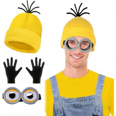 inna (Inny) STRÓJ MINIONKA PRZEBRANIE MINION CZAPKA OKULARY OCZY RĘKAWICZKI ZESTAW 3 el inna (Inny) STRÓJ MINIONKA PRZEBRANIE MINION CZAPKA OKULARY OCZY RĘKAWICZKI ZESTAW 3 el