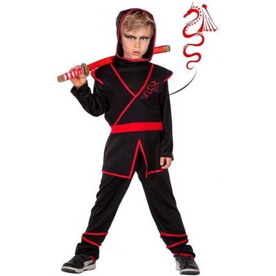 Wilbers Strój Ninja Czarno-Czerwony-128 Wilbers Strój Ninja Czarno-Czerwony-128