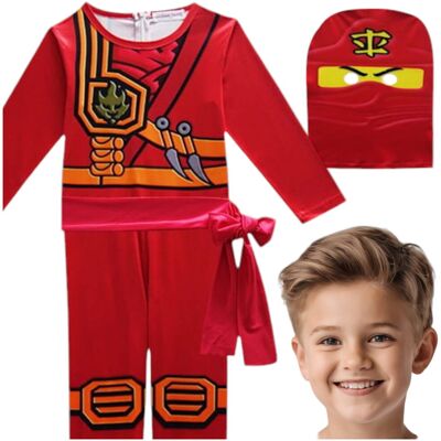 Tutuu Strój Ninja Ninjago Kai Wojownik Przebranie Karnawał Maska - 122-128 Tutuu Strój Ninja Ninjago Kai Wojownik Przebranie Karnawał Maska - 122-128